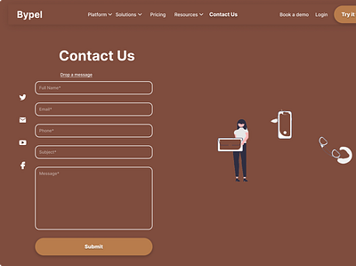 Contact Us page cuntact us page design figma ui