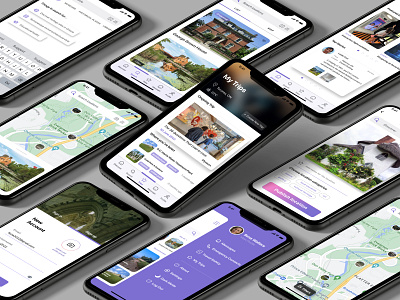 Travel Companion IOS App Design app design ontario tourism travel ui