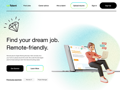 Web Design: Career website homepage