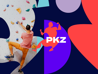PKZ Branding 🧗‍♀️ abstract branddesign branding climb climbing logo movement sport