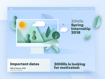 30Hills Spring Internship 🍃 development digital internship nature spring studio ui ux