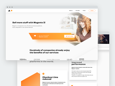 E-commerece promo platform 💻 design development ecommerce landing page onepage promo page typography ui ux vector visualization