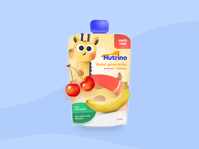 Baby food packaging baby babyfood branding food giraffe identity illustration kids natural packaging packaging design