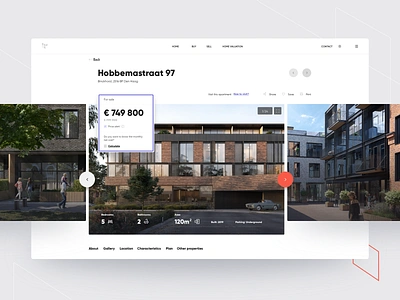 Real estate broker apartment broker buy clean design developer flat interface minimal offer property real estate region search sell ui ux web website