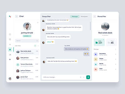 KeyVue chat animation app chat chat app clean conversation documents file file upload group chat interface members message minimal platform product send ui ux