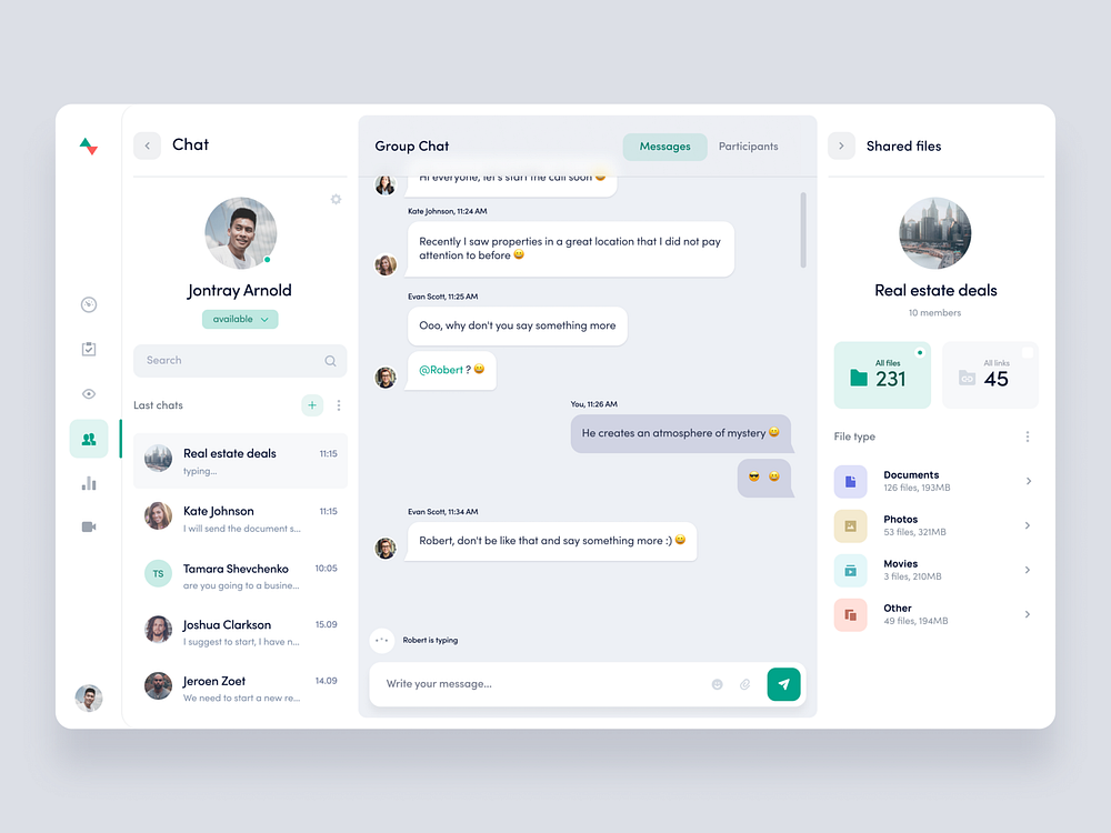 KeyVue chat by Karol Kos for widelab on Dribbble