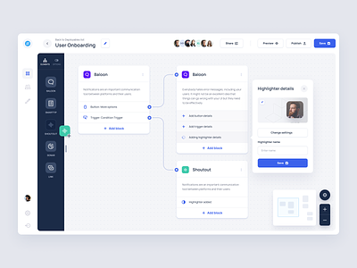 Path builder app application builder clean dashboard design editor flow interface minimal onboarding path pipeline product ui ux web