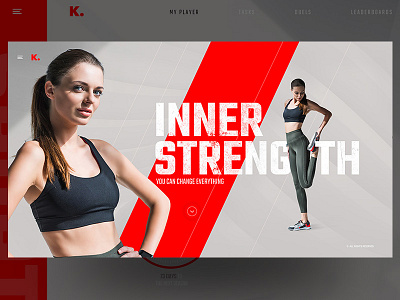 K Sport gamification intro sport web design