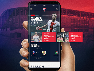 Home page - Górnik Zabrze football league mobile soccer web webdesign