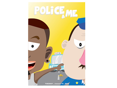 Police & Me illustration poster