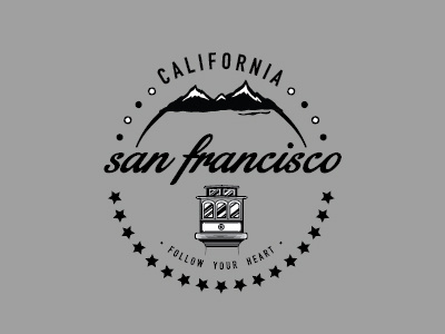 Cable car - San Francisco design logo