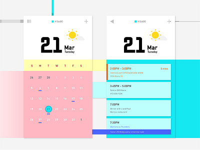 Pantone Calendar calendar colorful daily ui graphic design pantone typography ui design