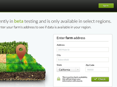 Sign up form farm heatmap signup