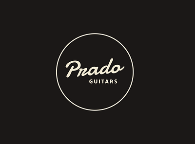 Prado Guitars branding design flat guitars logo minimal music musicians retro service logo visual identity