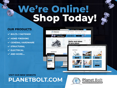 Planet Bolt New eCommerce Shop Design & Development branding creative designer ecommerce shop ui ux