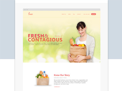 Fresh Landing Page - Debut Shot debut design dribbble fresh ui web