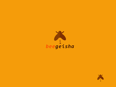 Bee + Geisha bee concept geisha identity logo mark