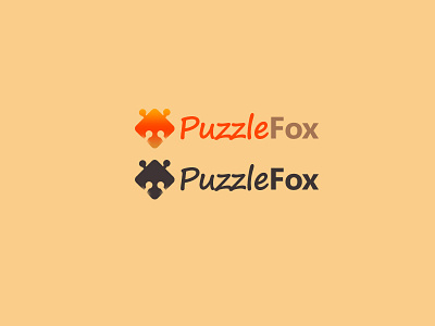 Puzzle + fox brand fox identity illustration logo mark