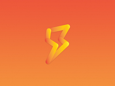 Thunder + S designer gradient logo logotype mark philippines thunder