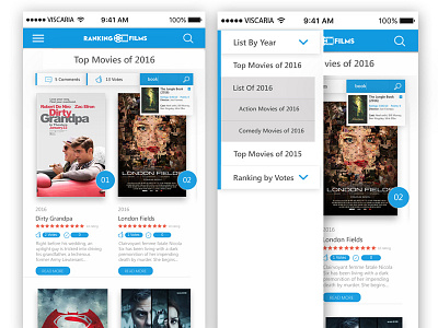 Mobile Screenshot - Ranking Films UI Design design designer film list mobile philippines ui ux