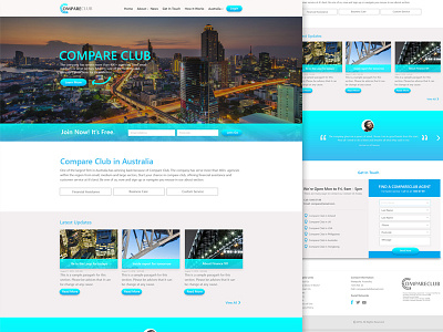 Landingpage of Compare Club creative design designer logo philippines ui ux web