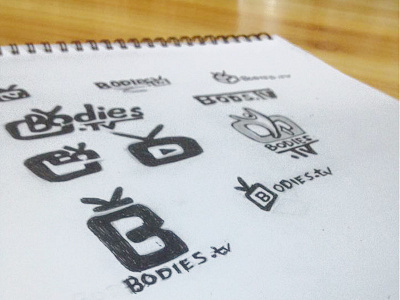 Bodies.tv Logo Sketch process designer identity logo philippines ui ux web design