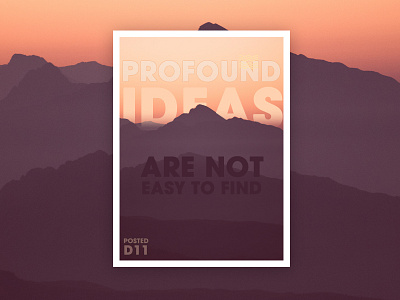 Profound Ideas Poster Design brand creative designer ideas identity philippines poster ui ux