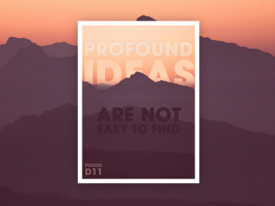 Profound Ideas Poster Design