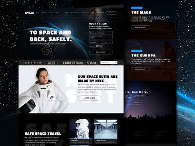 SPACEDchallenge Homepage Design