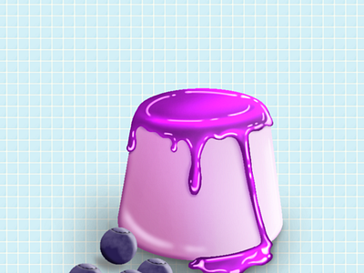 Blueberry Pudding Food Art Illustration animation branding design illustration ui ux vector