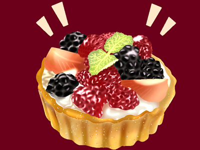 Fruit Pie Food Art Illustration