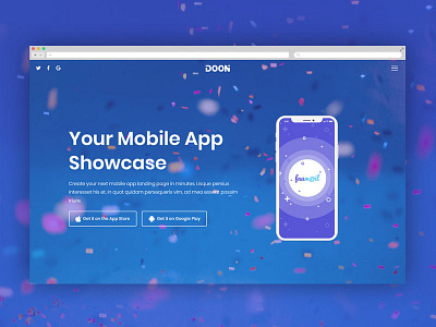 App Showcase One Page app app showcase design html landing page layout mobile one page onepage page responsive responsive design showcase template ui ux website