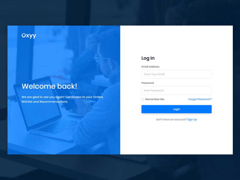 Login and Register Form Page