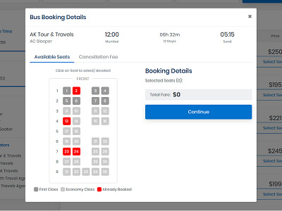 Bus Booking Details