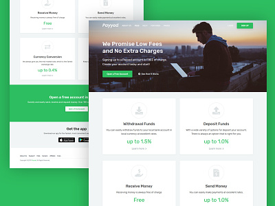 Fees (Pricing) Landing Page business currency currency exchange deposit fees fund landing page landing page design money transfer online page payment pricing responsive template ui user interface ux website withdrawal