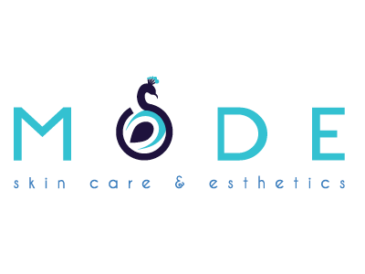 Mode Skin Care and Esthetics Logo beauty blue logo