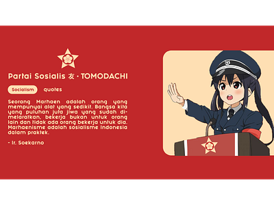 Tomodachi Socialism Party Website anime design graphic design illustration ui