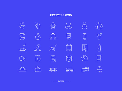 EXERCISE ICON app branding design icon illustration logo ui
