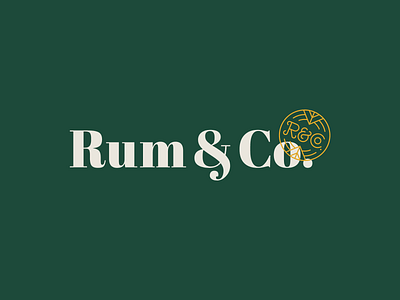 Rum & Co. | Logo and brand brand branding cocktails creative agency design drinks green greenery icon illustration imagery nikao plants stamp studio typography vector