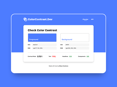 Colorcontrast.dev accessibility creative agency design nikao ui ux