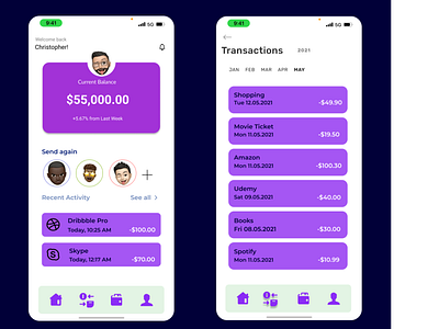 Banking App by Igwe Chidera on Dribbble