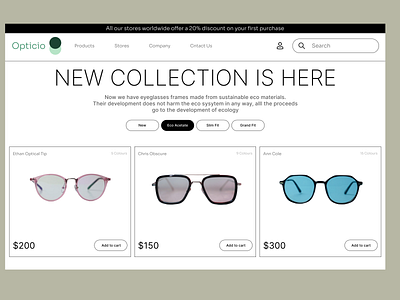 Opticio E-Commerce Website