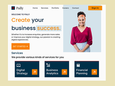 Pally - Digital Business Agency Website 3d animation app branding design graphic design illustration logo motion graphics typography ui ux vector