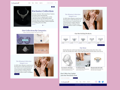 L-Laurent - Jewelry Landing Page app branding design fashion graphic design illustration jewelry logo typography ui ux vector web website