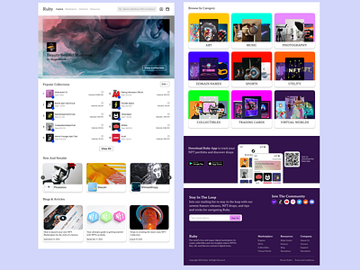 Ruby - NFT Marketplace Landing Page (Light Mode)