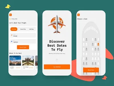 Flight Ticket Booking App-figma 3d air booking air palne booking branding design figma flight illustration mobile mobile app travel ui ux