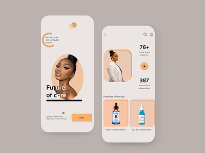 Skin Care Product and consultant mobile app design