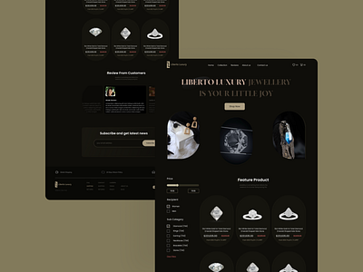 Jewellery UI landing page design Figma