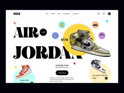 Nike Shoe Web Design clean design header header design masud sardar nike nike header nike shoe shoe shoe header ui designer ui header ux designer web web header website