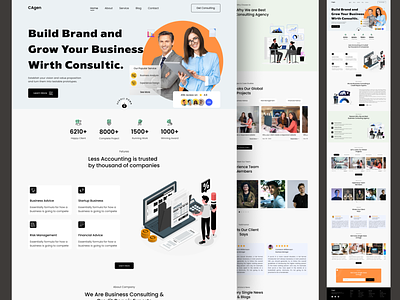 Consulting Agency Website advisor agency agency website business business consultation business development consultancy consultation firm consulting consulting website finance landing page masud sardar responsive responsive view services ui ux web website